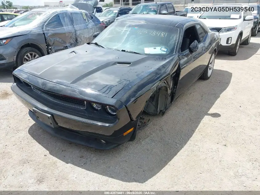 2013 Dodge Challenger Sxt VIN: 2C3CDYAG5DH539540 Lot: 42578481