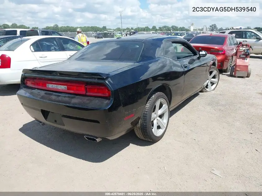 2013 Dodge Challenger Sxt VIN: 2C3CDYAG5DH539540 Lot: 42578481