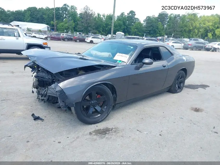 2013 Dodge Challenger Sxt Plus VIN: 2C3CDYAG2DH573967 Lot: 42580376