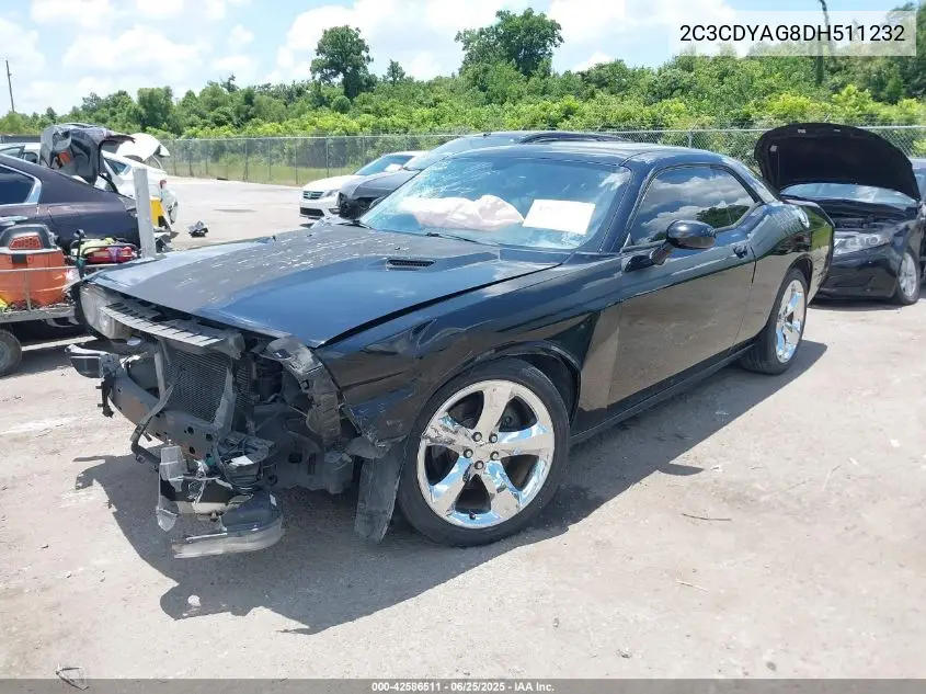 2013 Dodge Challenger Sxt Plus VIN: 2C3CDYAG8DH511232 Lot: 42586511