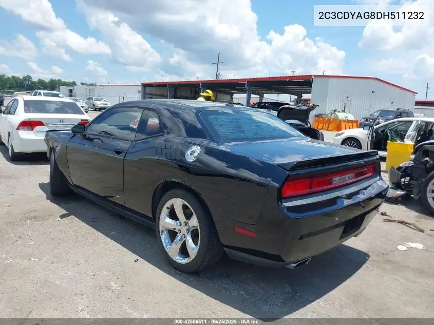 2013 Dodge Challenger Sxt Plus VIN: 2C3CDYAG8DH511232 Lot: 42586511