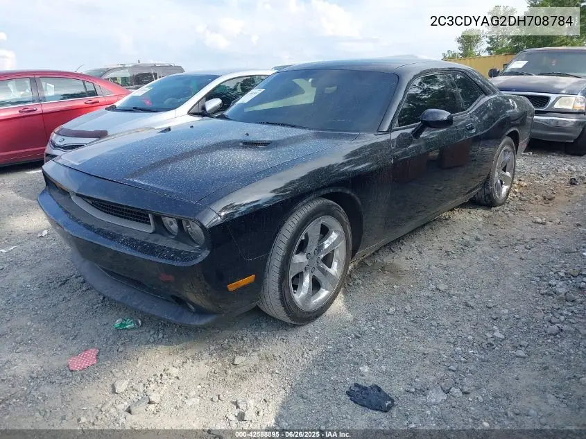 2013 Dodge Challenger Sxt VIN: 2C3CDYAG2DH708784 Lot: 42588895