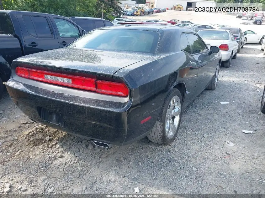 2013 Dodge Challenger Sxt VIN: 2C3CDYAG2DH708784 Lot: 42588895