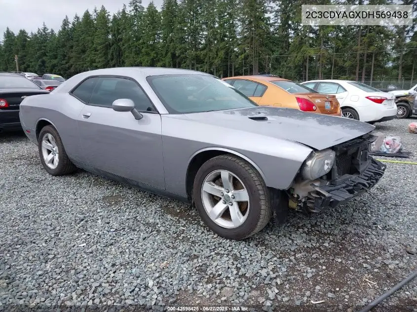 2013 Dodge Challenger Sxt VIN: 2C3CDYAGXDH569438 Lot: 42598425