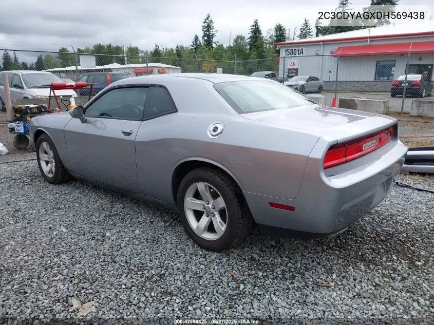 2013 Dodge Challenger Sxt VIN: 2C3CDYAGXDH569438 Lot: 42598425