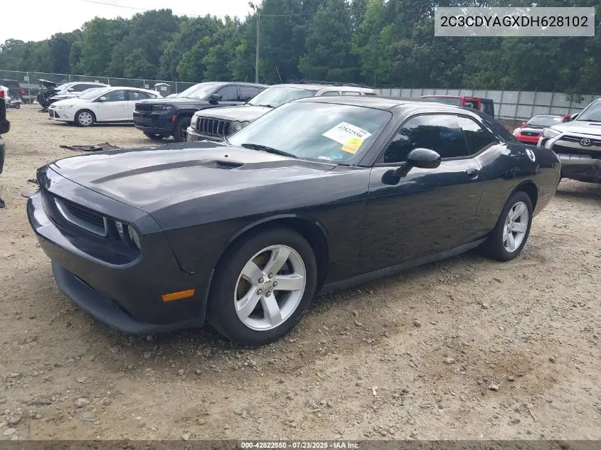 2013 Dodge Challenger Sxt VIN: 2C3CDYAGXDH628102 Lot: 42822550