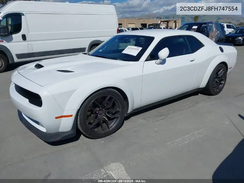 2015 Dodge Challenger R/T Scat Pack VIN: 2C3CDZFJ8FH747554 Lot: 42261224