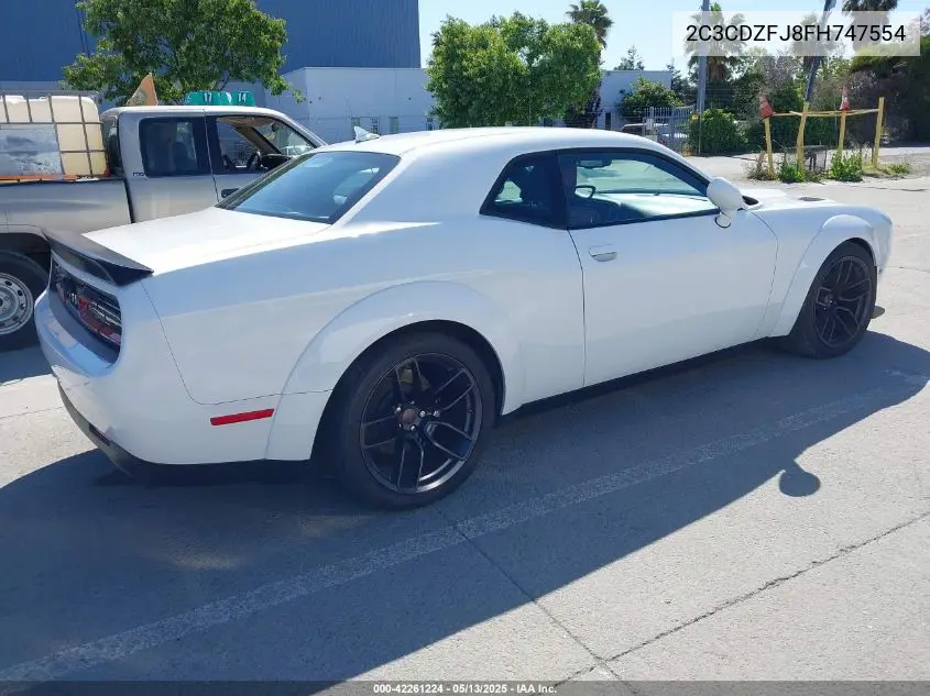 2015 Dodge Challenger R/T Scat Pack VIN: 2C3CDZFJ8FH747554 Lot: 42261224
