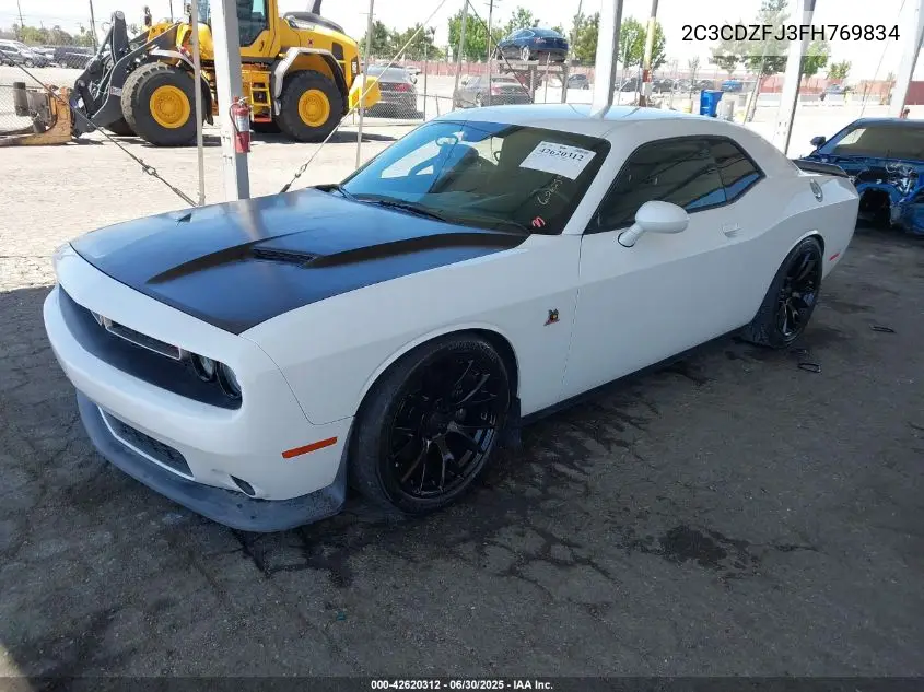 2015 Dodge Challenger R/T Scat Pack VIN: 2C3CDZFJ3FH769834 Lot: 42620312