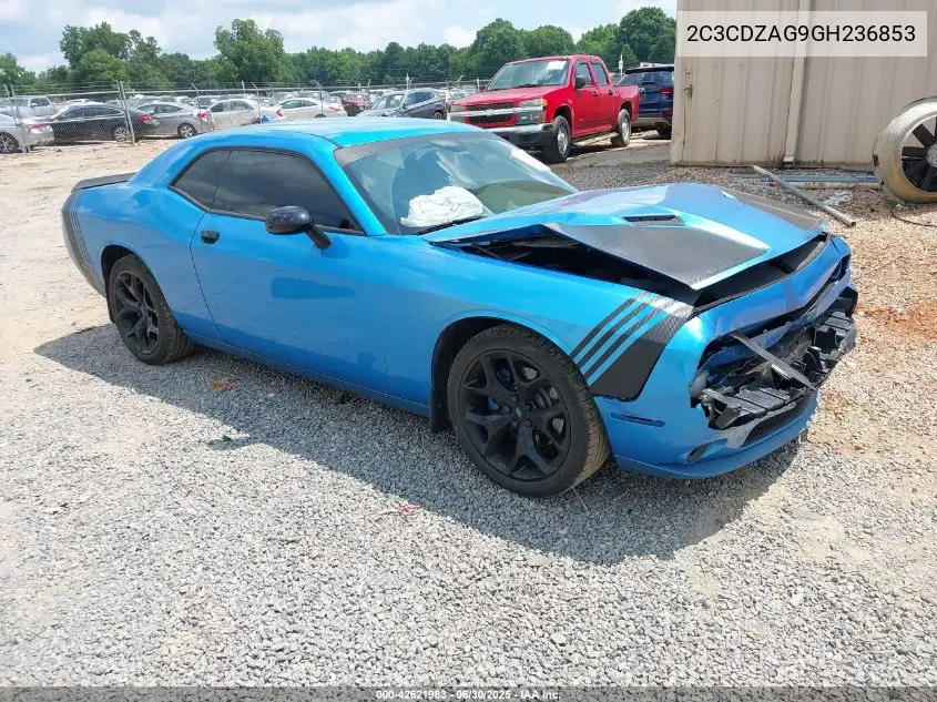 2016 Dodge Challenger Sxt Plus VIN: 2C3CDZAG9GH236853 Lot: 42621983