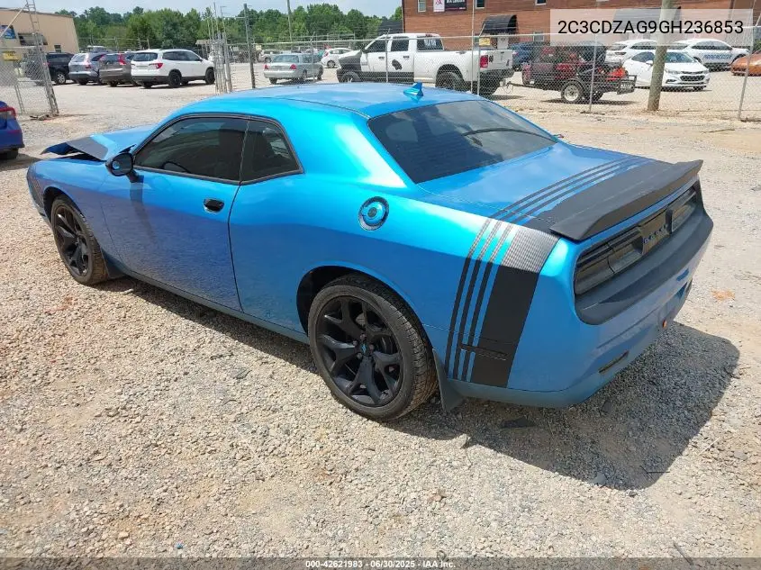 2016 Dodge Challenger Sxt Plus VIN: 2C3CDZAG9GH236853 Lot: 42621983