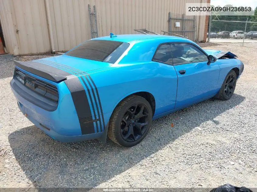 2016 Dodge Challenger Sxt Plus VIN: 2C3CDZAG9GH236853 Lot: 42621983