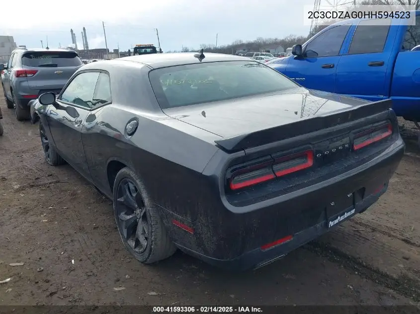 2017 Dodge Challenger Sxt VIN: 2C3CDZAG0HH594523 Lot: 41593306