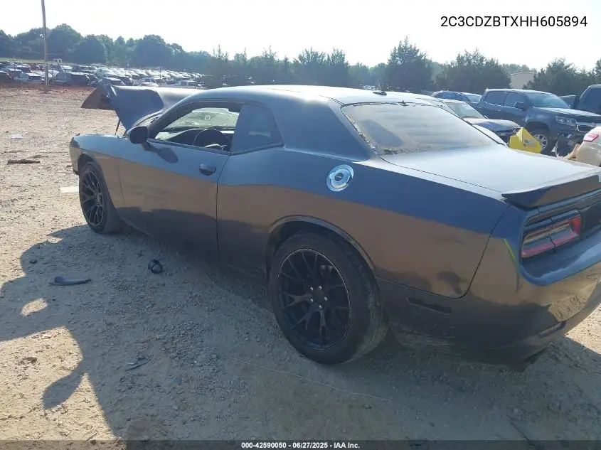 2017 Dodge Challenger R/T VIN: 2C3CDZBTXHH605894 Lot: 42590050