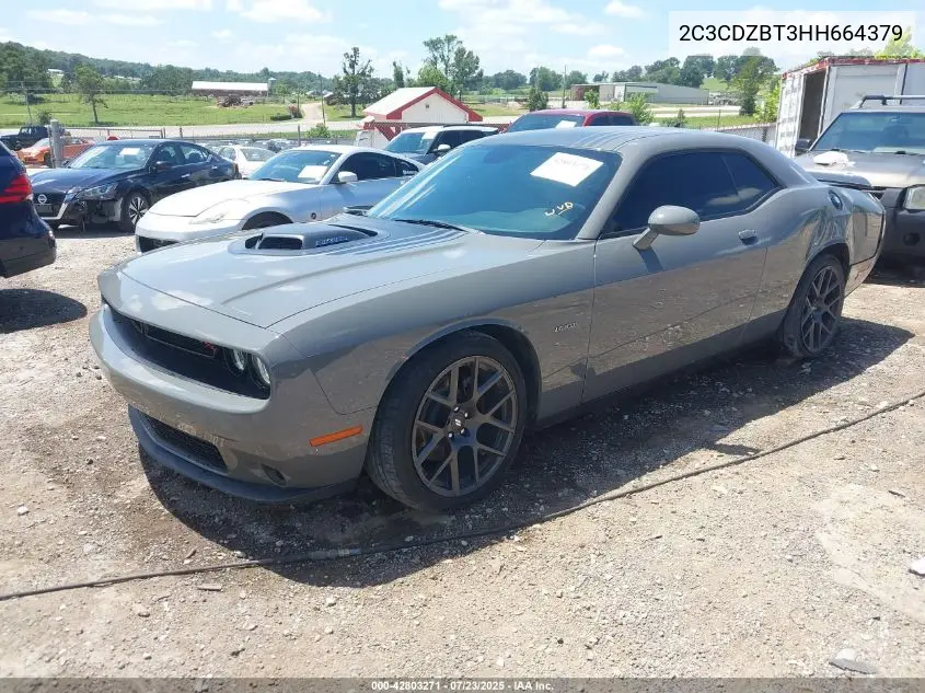 2017 Dodge Challenger R/T Shaker VIN: 2C3CDZBT3HH664379 Lot: 42803271