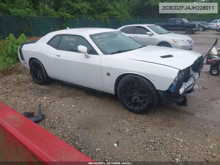 2018 Dodge Challenger R/T Scat Pack VIN: 2C3CDZFJ4JH228011 Lot: 42242031