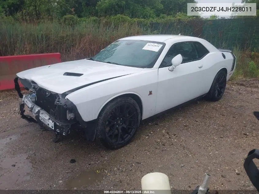 2018 Dodge Challenger R/T Scat Pack VIN: 2C3CDZFJ4JH228011 Lot: 42242031