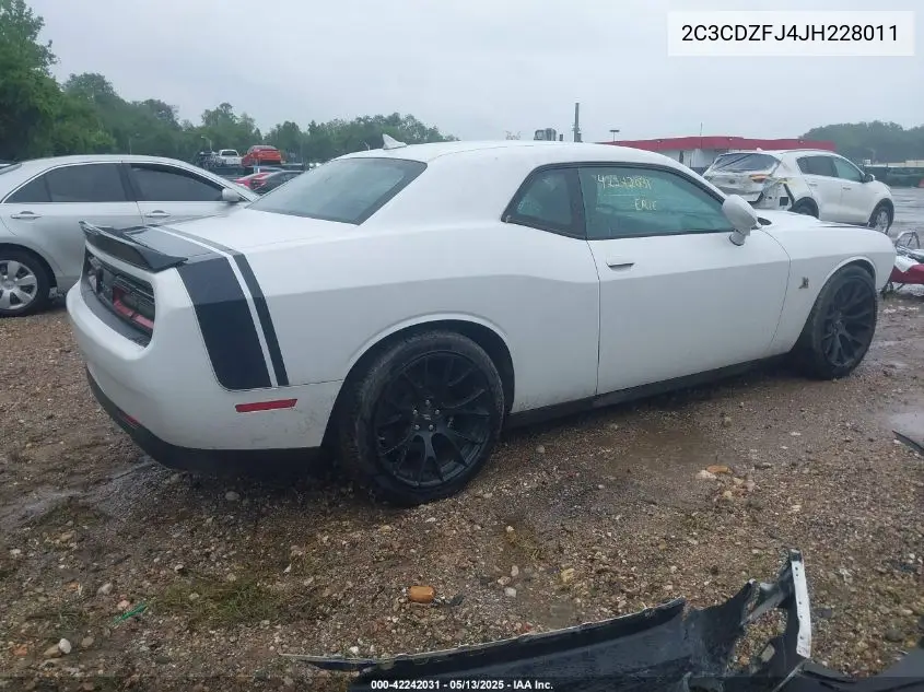 2018 Dodge Challenger R/T Scat Pack VIN: 2C3CDZFJ4JH228011 Lot: 42242031