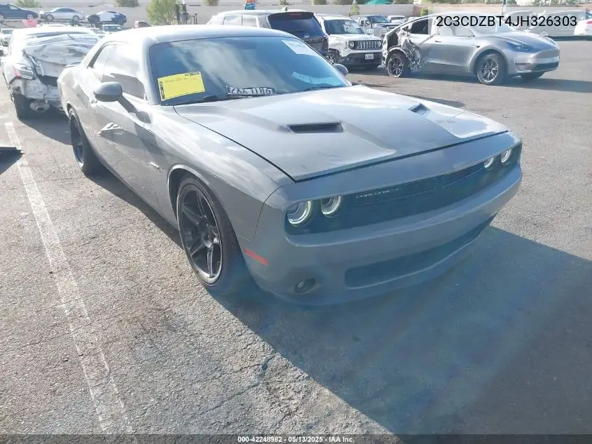 2018 Dodge Challenger R/T VIN: 2C3CDZBT4JH326303 Lot: 42248982