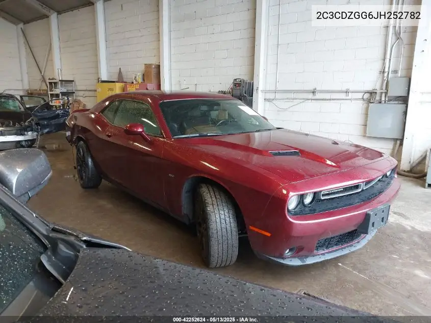2018 Dodge Challenger Gt Awd VIN: 2C3CDZGG6JH252782 Lot: 42252624