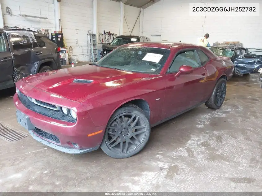 2018 Dodge Challenger Gt Awd VIN: 2C3CDZGG6JH252782 Lot: 42252624