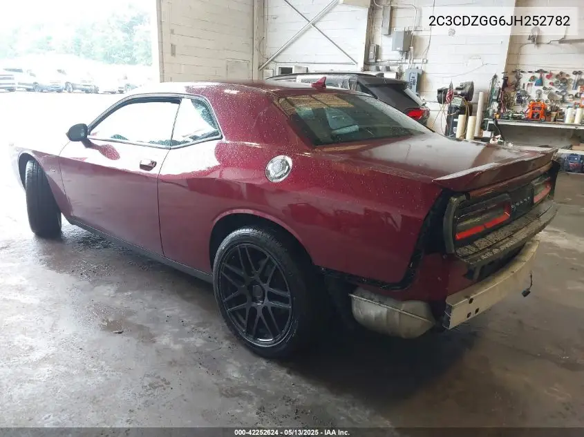 2018 Dodge Challenger Gt Awd VIN: 2C3CDZGG6JH252782 Lot: 42252624