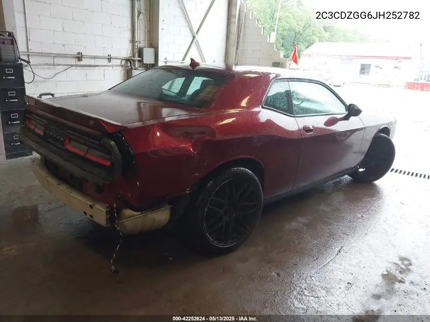 2018 Dodge Challenger Gt Awd VIN: 2C3CDZGG6JH252782 Lot: 42252624