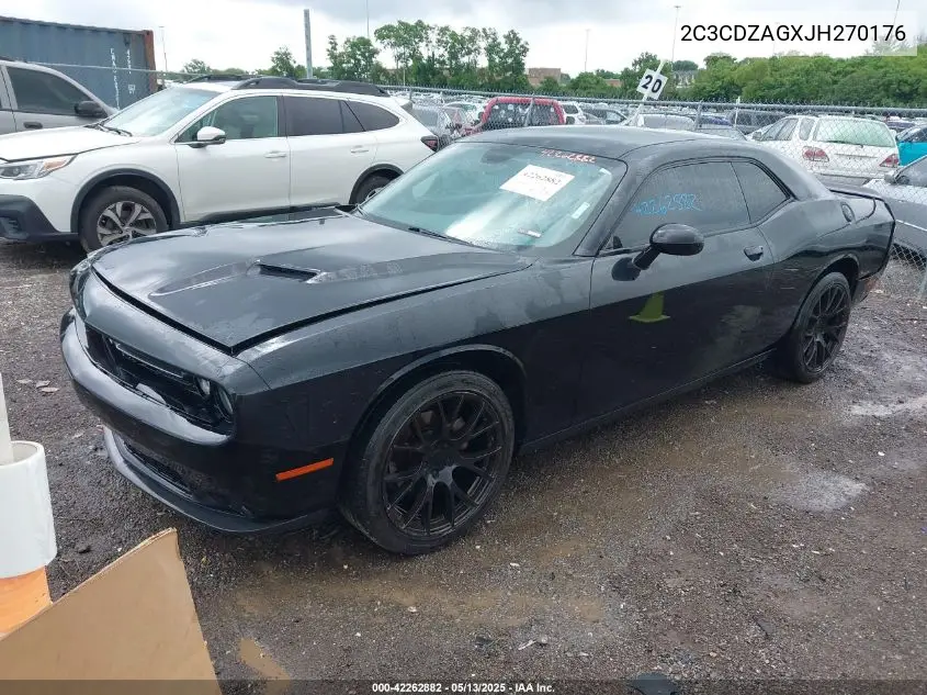2018 Dodge Challenger Sxt VIN: 2C3CDZAGXJH270176 Lot: 42262882