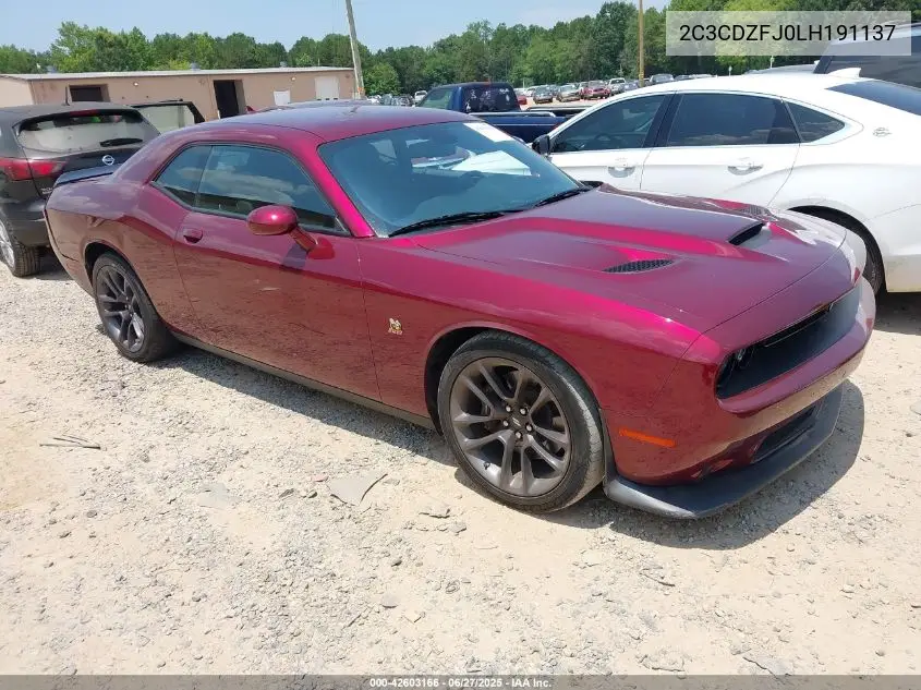 2020 Dodge Challenger R/T Scat Pack VIN: 2C3CDZFJ0LH191137 Lot: 42603166