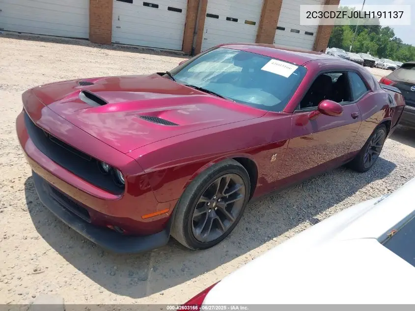 2020 Dodge Challenger R/T Scat Pack VIN: 2C3CDZFJ0LH191137 Lot: 42603166