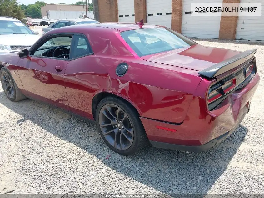 2020 Dodge Challenger R/T Scat Pack VIN: 2C3CDZFJ0LH191137 Lot: 42603166