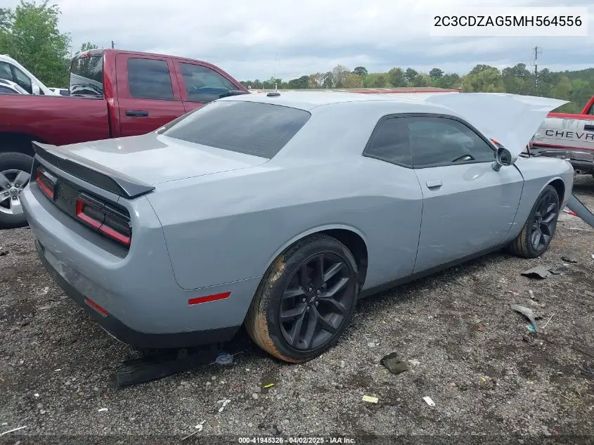 2021 Dodge Challenger Sxt VIN: 2C3CDZAG5MH564556 Lot: 41945326