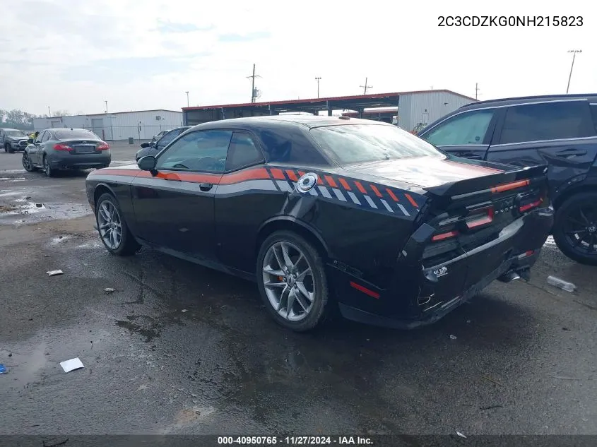 2022 Dodge Challenger Gt Awd VIN: 2C3CDZKG0NH215823 Lot: 40950765