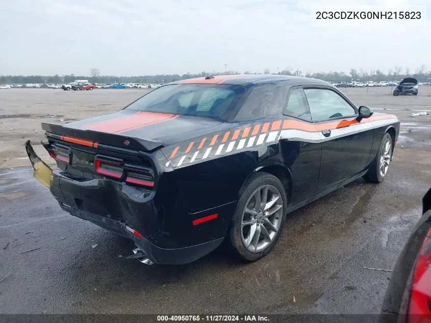 2022 Dodge Challenger Gt Awd VIN: 2C3CDZKG0NH215823 Lot: 40950765
