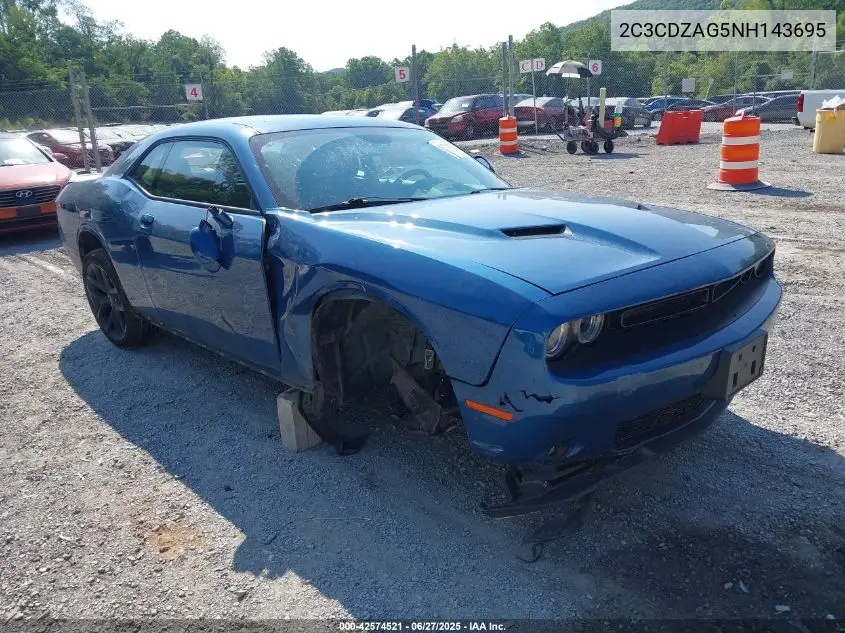 2022 Dodge Challenger Sxt VIN: 2C3CDZAG5NH143695 Lot: 42574521