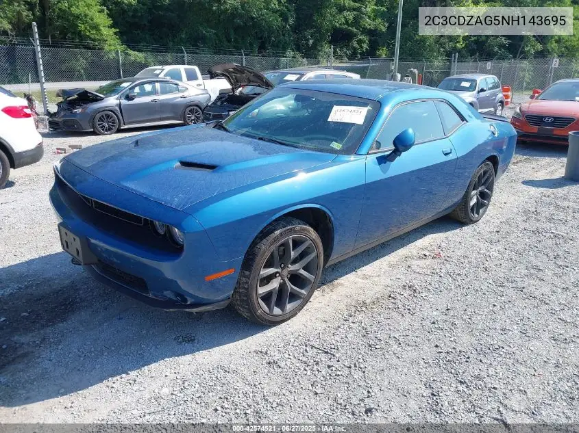 2022 Dodge Challenger Sxt VIN: 2C3CDZAG5NH143695 Lot: 42574521