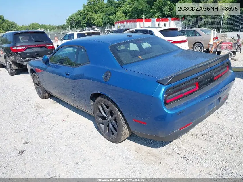 2022 Dodge Challenger Sxt VIN: 2C3CDZAG5NH143695 Lot: 42574521