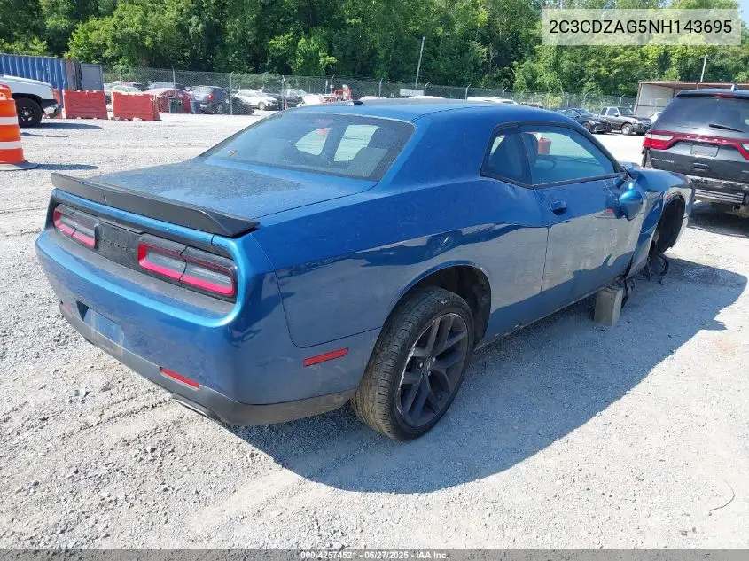 2022 Dodge Challenger Sxt VIN: 2C3CDZAG5NH143695 Lot: 42574521