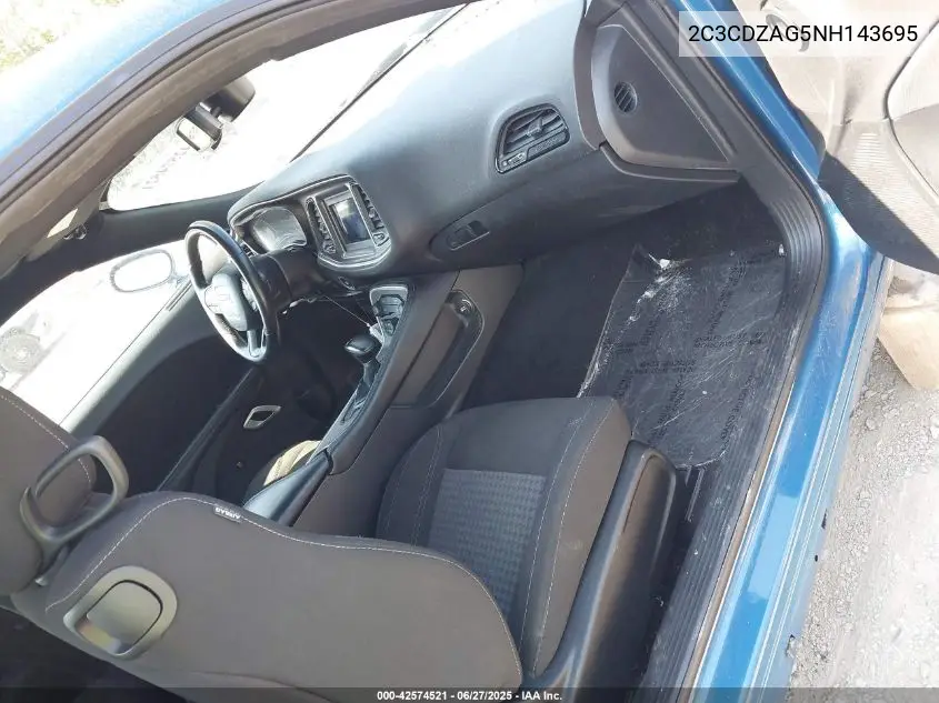 2022 Dodge Challenger Sxt VIN: 2C3CDZAG5NH143695 Lot: 42574521