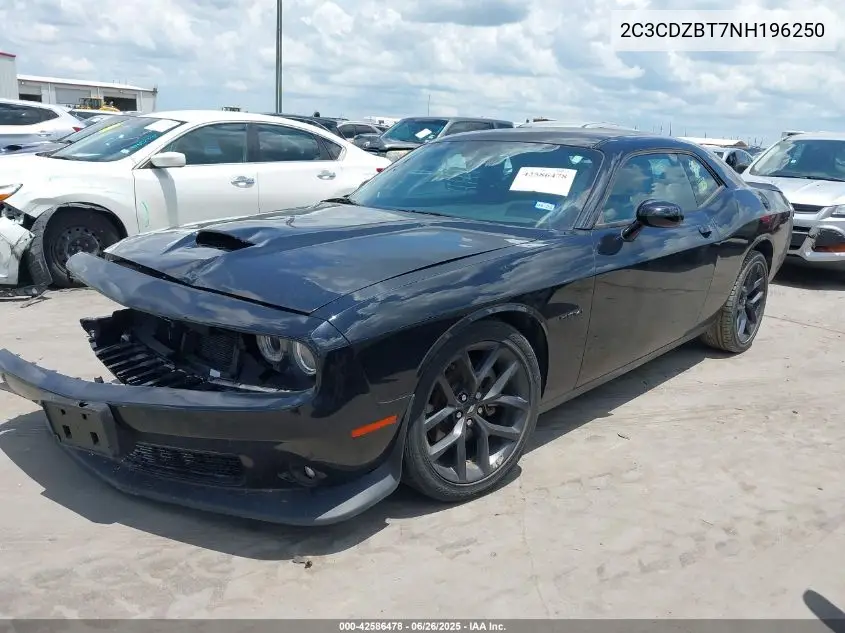 2022 Dodge Challenger R/T VIN: 2C3CDZBT7NH196250 Lot: 42586478