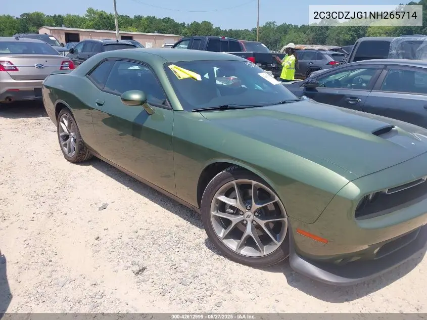 2022 Dodge Challenger Gt VIN: 2C3CDZJG1NH265714 Lot: 42612999