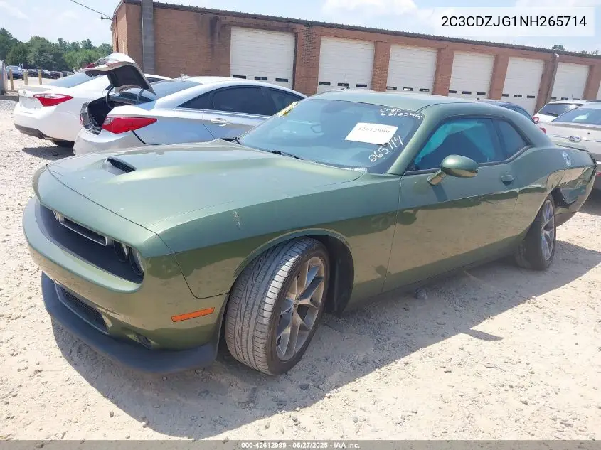 2022 Dodge Challenger Gt VIN: 2C3CDZJG1NH265714 Lot: 42612999
