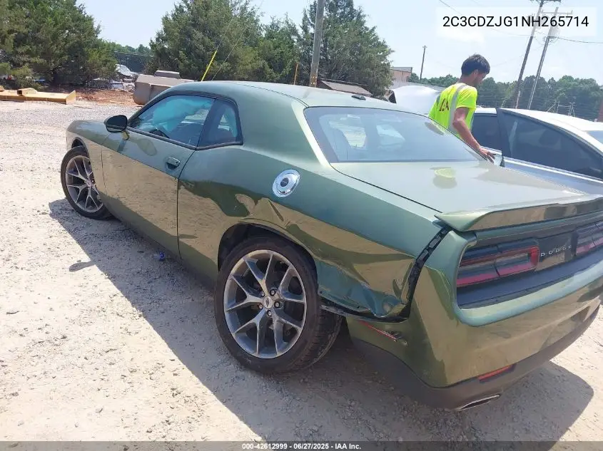 2022 Dodge Challenger Gt VIN: 2C3CDZJG1NH265714 Lot: 42612999