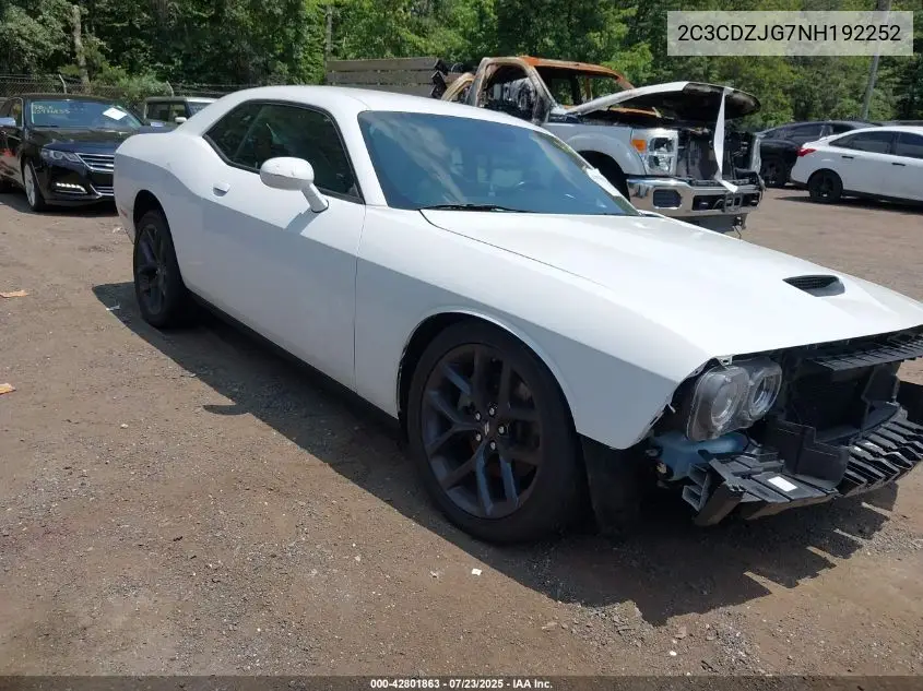 2022 Dodge Challenger Gt VIN: 2C3CDZJG7NH192252 Lot: 42801863