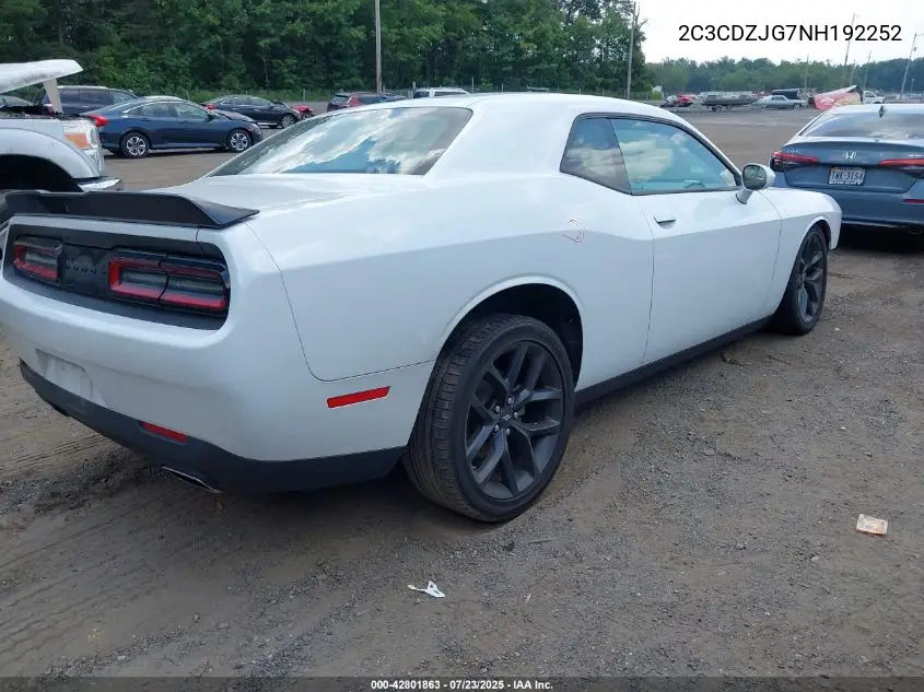2022 Dodge Challenger Gt VIN: 2C3CDZJG7NH192252 Lot: 42801863