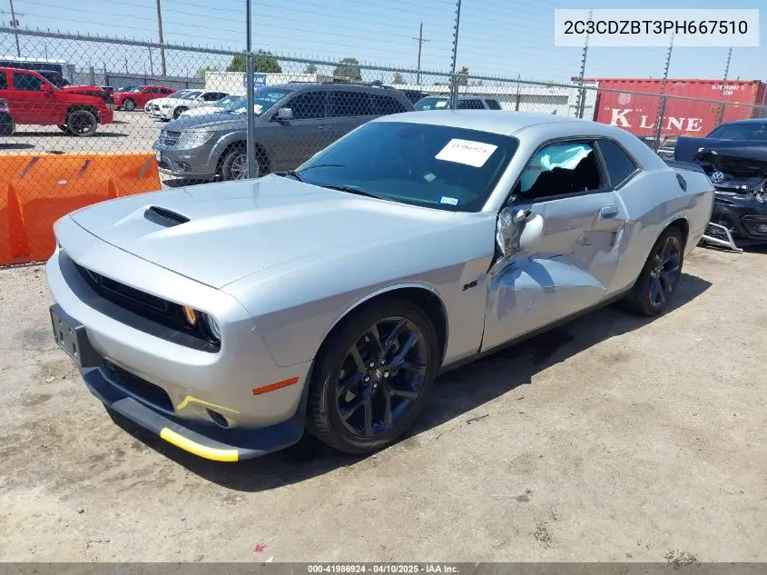 2023 Dodge Challenger R/T VIN: 2C3CDZBT3PH667510 Lot: 41986924