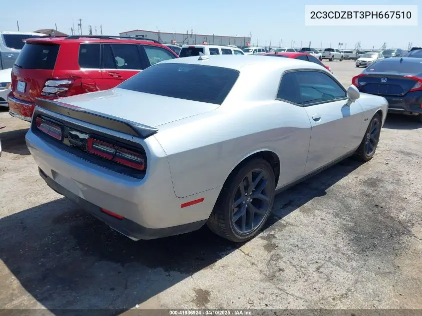 2023 Dodge Challenger R/T VIN: 2C3CDZBT3PH667510 Lot: 41986924