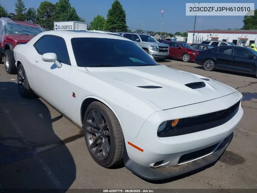 2023 Dodge Challenger R/T Scat Pack VIN: 2C3CDZFJ3PH610510 Lot: 42597779