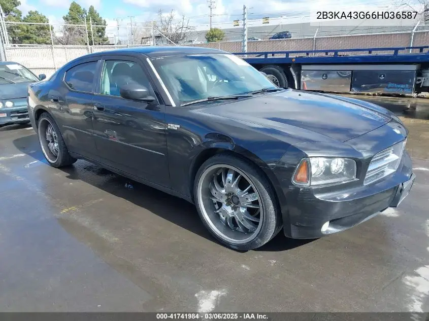 2006 Dodge Charger VIN: 2B3KA43G66H436587 Lot: 41741984