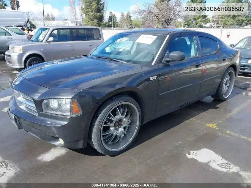 2006 Dodge Charger VIN: 2B3KA43G66H436587 Lot: 41741984